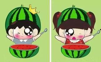 吃瓜过的人绘画模版