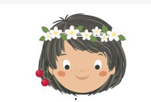 吃瓜少女创意插画,趣味插画中的欢乐时光